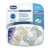 Chicco Raminantis čiulptukas lengvas silikoninis lumi 2vnt 2-6m