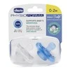 Chicco PhysioForma Mini Soft Mėlyna Silikoninis čiulptukas 0-2 mėnesių 2 vienetai