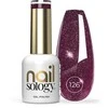 Realac Clavier Nailsology hibridinis nagų lakas su blizgučiais 126 Raudona Dress Moment 8ml