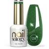 Realac Clavier Nailsology hibridinis nagų lakas su blizgučiais 128 Žalias Twilight 8ml