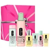 Clinique CLINIQUE_SET Great Skin Everywhere For Combination Oily Skin All About Clean żel do mycia twarzy 200ml + Gaivinantis Lotion 3 tonik złuszczający 487ml + Dramatically Different Moisturizing Gel żel nawilżający 125ml + żel do mycia twarzy 30ml + ton