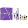 Clinique CLINIQUE_SET Great Skin Everywhere For Dry Combination Skin All About Clean żel do mycia twarzy 200ml + Gaivinantis Lotion 2 tonik złuszczający 487ml + Dramatically Different Moisturizing Lotion+ emulsija nawilżająca 125ml + żel do mycia twarzy 30m