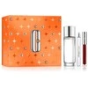 Clinique „Perfectly Happy“ rinkinys: kvepalai 50 ml + kvepalai 10 ml + drėkinamasis lūpų blizgis 3,4 ml