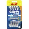 Blue3 Vienkartiniai skustuvai Gillette Mėlynas 3, 6 vnt.+ 2 vnt.