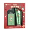 Hiskin Rankų kremas „Hello Christmas“ su saldžiais pistacijų kvapais (60 ml) + rankų muilas su saldžiais pistacijų kvapais (200 ml)