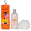 Rinkinys „I Love“: „Cosy Night's Hydrating Dušo želė visiems odos tipams“, 500 ml + „I Love“ kūno kempinėlė