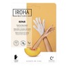 Kaukė rankoms Iroha Regenerating Peach Hand &amp; Nail Gloves su persikais, 1 pora pirštinių