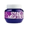 Kallos Cosmetics Styling Gel Mega Strong stiprios fiksacijos plaukų formavimo gelis, 275 ml