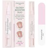 Bingospa Manucurist „Glossy Booster Duo“ rinkinys: glikolio rūgšties pilingas + dvifazis poliravimo skystis