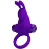 BoT Pretty Love I Rabbit Vibrating Silicone Partner Ring, Dark Violetinė