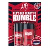 Rumble Men „Legend“ rinkinys dezodorantams ir kūno purškikliui (150 ml) bei dušo želei (250 ml).