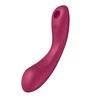 Satisfyer Curvy Trinity 1 klitorio stimuliatorius su raudona vibracija
