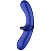 Satisfyer Double Crystal dildo szklane Light Mėlyna