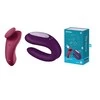 Satisfyer MAIŠELIO MAIŠELIS Partner Box Sexy Secret Panty Vibrator + Double Joy Partner Vibratoriaus vibratoriaus rinkinys