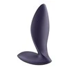 Satisfyer Power Plug Juodas - Silicone Anal Device with Bluetooth Control