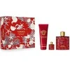 Rinkinys vyrams Versace Eros Flame (EDP, 100 ml + EDP, 5 ml + dušo želė, 150 ml)