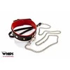 Whips Collections Dygliuota odinė bdsm apykaklė su pavadėliu