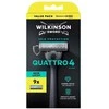 Wilkinson Sword Wilkinson Quattro 4 Skin Protection maszynka do golenia su 4 ostrzami i 9 wkładów