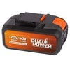 POWERPLUS Dual Power 2x20V 4AH baterija 40V arba 8Ah įrankiui su 20V dvigubos galios elektriniu įrankiu – suderinama su 40V ir 20V įrankiais