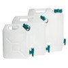 Vilde Jerrycan extra-fort - [MARQUE] - su švaraus vandens kraneliu 5 litrai - Balta ir žalia - Kemperis