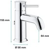 Grohe basin mixer Start Classic, with pop-up, chrome