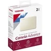 Išorinis kietasis diskas TOSHIBA Canvio Advance, šviesios smėlio spalvos, 2TB