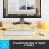 Klaviatūra ir pelė Kit Logitech MK470 Off Baltas FR Central