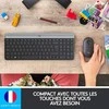 Logitech MK470 Slim Wireless Combo, belaidė klaviatūra ir pelė, Prancūzų išdėstymas (Azerty), Grafito spalvos
