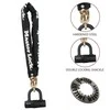 Masterlock MASTER LOCK Grūdinto plieno spyna juodu nailoniniu apvalkalu su "U" formos mini užraktu ir 4 raktais