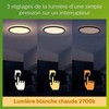 Lampa sufitowa Helios Philips Superslim Ceiling 15W 2700K IP54 juoda
