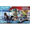 Playmobil – policijos motociklas: pinigų plėšiko persekiojimas (70572)