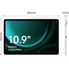 Planšetinis kompiuteris Samsung X516B Galaxy Tab S9 FE 10.9 5G 128GB, Pilkos spalvos
