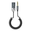 Mašininis AUX (3.5m) - Bluetooth 5.0 audio adapteris USAMS, juodas