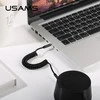 USAMS 3.5mm audio 1.2m laidas, Juodas