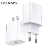 USAMS kelioninis įkroviklis 20W USB-C PD, Baltas