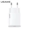 USAMS kelioninis įkroviklis 20W USB-C PD, Baltas