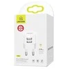Usams kelioninis USB įkroviklis + USBC laidas , Baltas