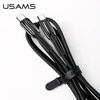 Usams U43 USB-C į USB-C greito įkrovimo laidas 100W, Juodas