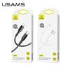 USAMS U43 USB-C į lightning greito įkrovimo laidas 30W, Juodas