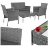 Antracito spalvos rotango sodo baldai Gardlov 26907