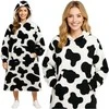 XXL sweatshirt - juodas and baltas blanket Ruhhy 26538
