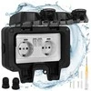 Double external socket 17x11x10cm Izoxis