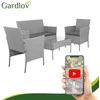Gardlov 26910 pilka rattan garden furniture