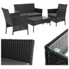 Juodas rattan garden furniture Gardlov 26908