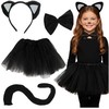 Kitten Costume - Juodas 4-Piece Kruzzel 26518