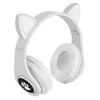 Malatec Belaidės „Bluetooth“ ausinės su LED ausimis Baltas
