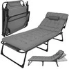 Folding garden lounger 192x68x28cm Trizand