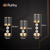 Candlestick - lantern set 3 pcs auksinis Ruhhy 26487