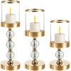 Candlestick - lantern set 3 pcs auksinis Ruhhy 26487