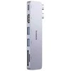 6in1 Baseus Ultra Joy 100W 1xUSB-C, 2xUSB, 1xHDMI, SD/Micro SD slot pilkas
